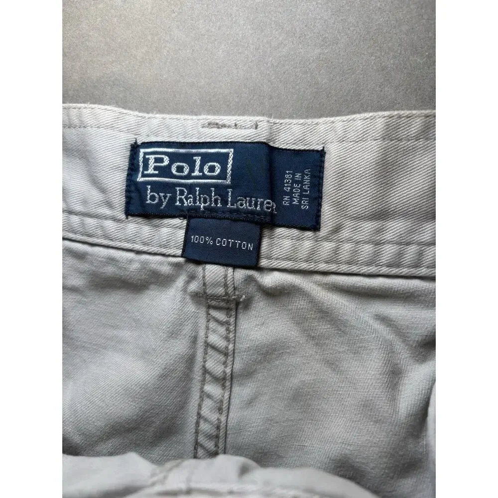 Polo Ralph Lauren Classic Chino 67 Cargo Shorts Men’s 38 Beige 100% Cotton
